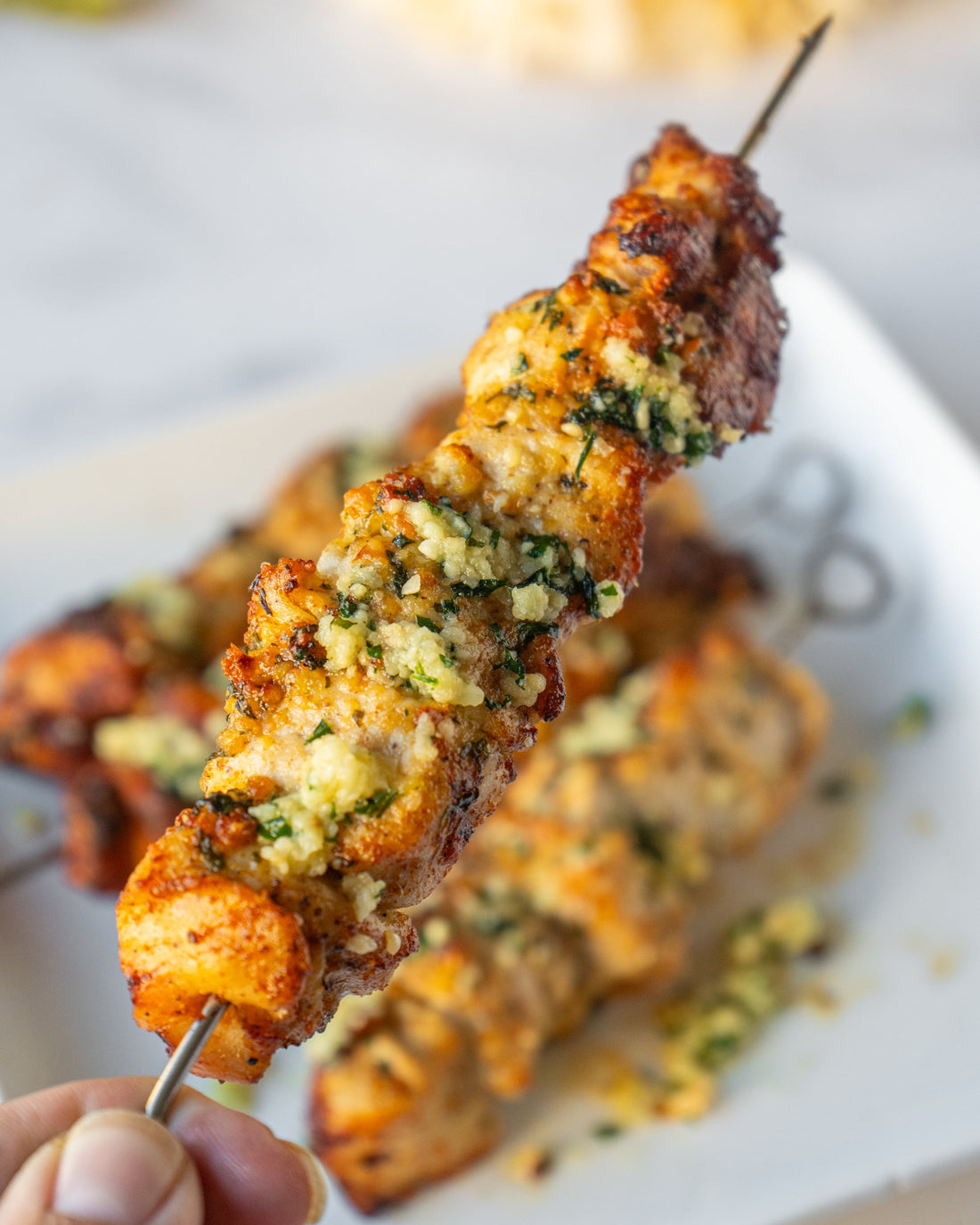 Garlic Chicken Skewers