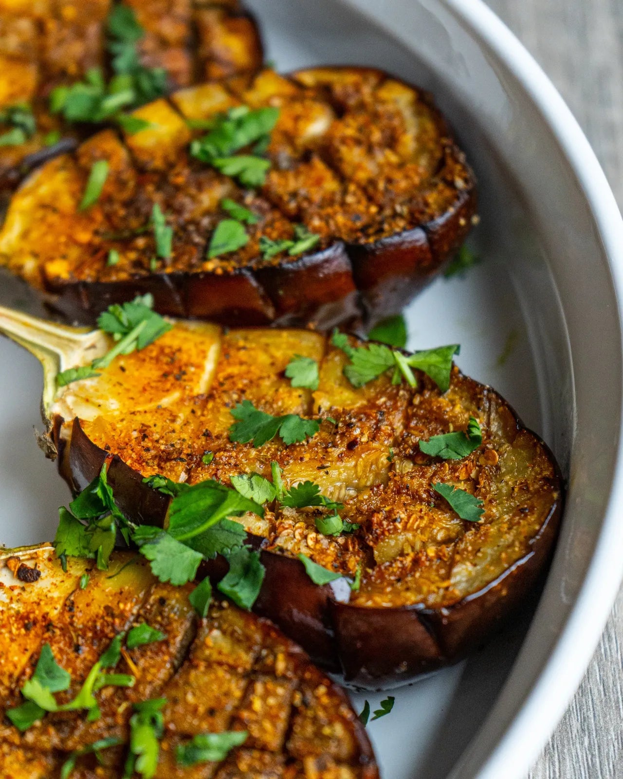 Air Fry Roasted Eggplant w EM² Yogurt Dip